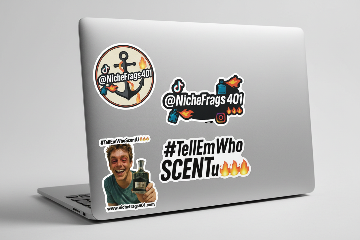 Stickers on laptop