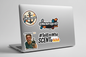 Stickers on laptop